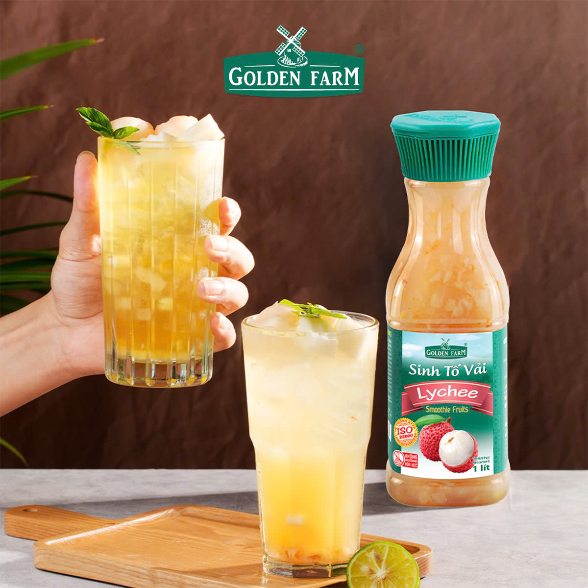 Top 7 dòng syrup được các quán cà phê tin dùng hiện nay 4 Syrup/ sirô Golden Farm có vị ngọt ngào từ trái cây tự nhiên dùng pha chế các lại thức uống: soda, trà, sinh tố, trà sữa