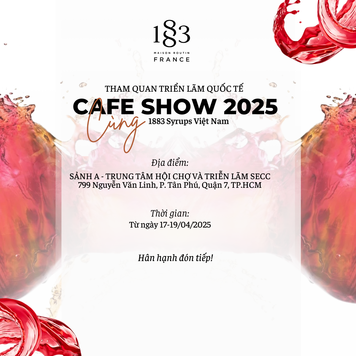 Tham quan triển lãm quốc tế Cafe Show 2025 cùng 1883 Syrup Việt Nam