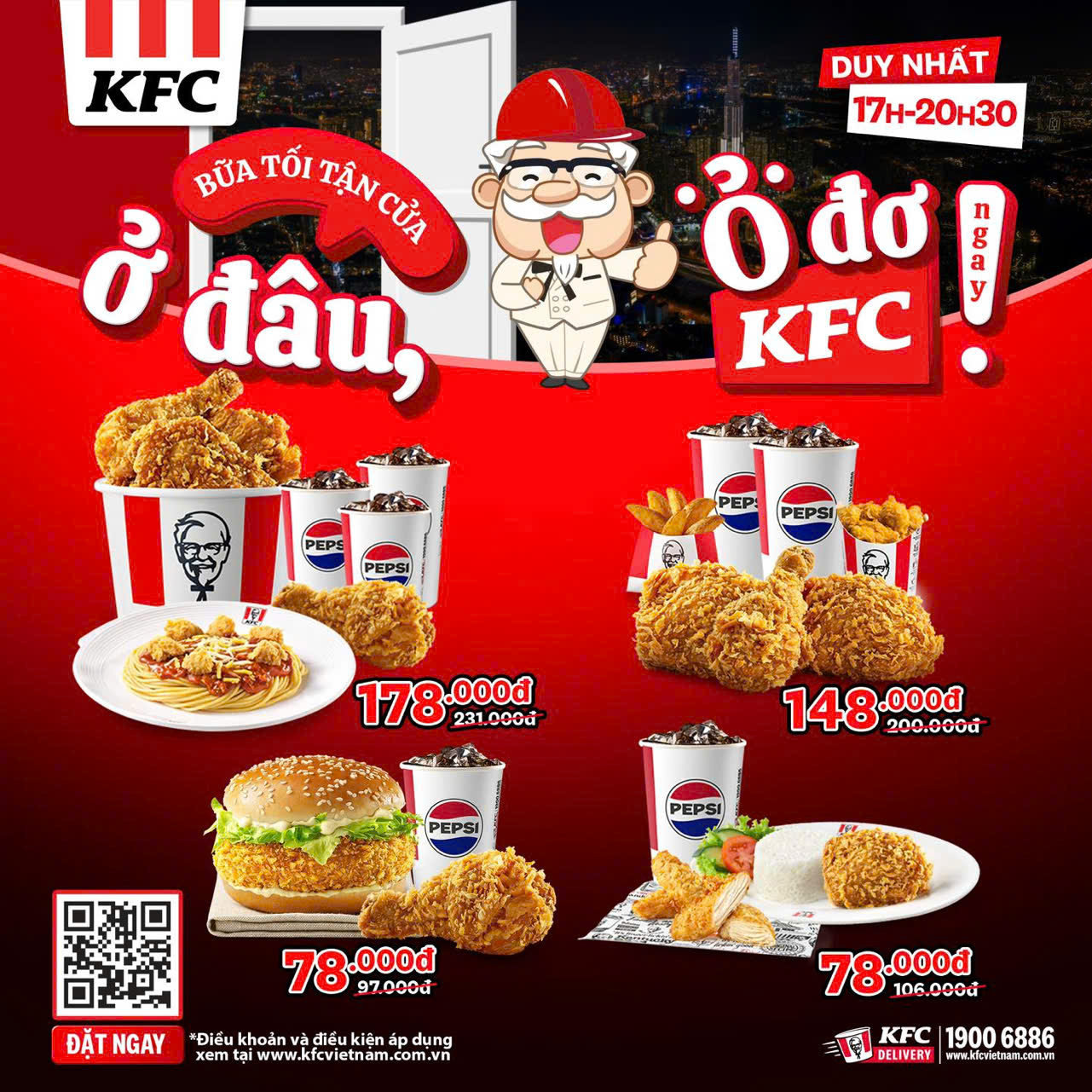 Nhiều combo của KFC được khách hàng yêu thích