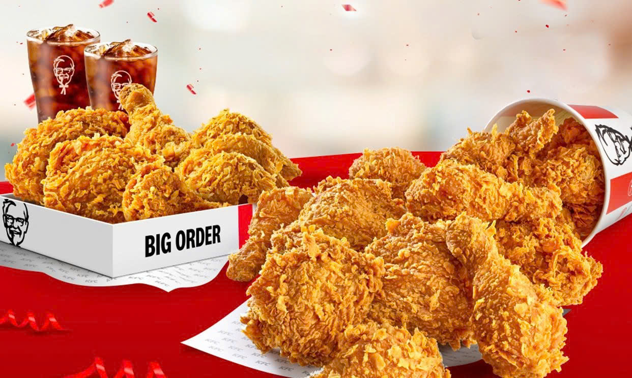 Giá gà miếng của KFC rơi vào khoảng 39.000 - 45.000 đồng/miếng