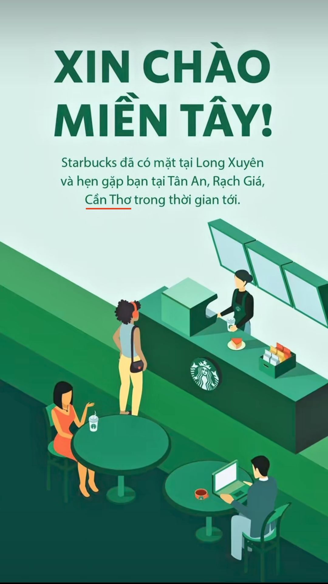 Starbucks Việt Nam áp dụng chiến lược mở rộng thị trường linh hoạt tại miền Tây với mô hình chuỗi cà phê hiện đại
