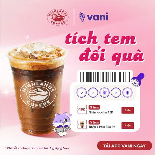 Highlands Coffee từng triển khai nhiều chương trình tích điểm hấp dẫn