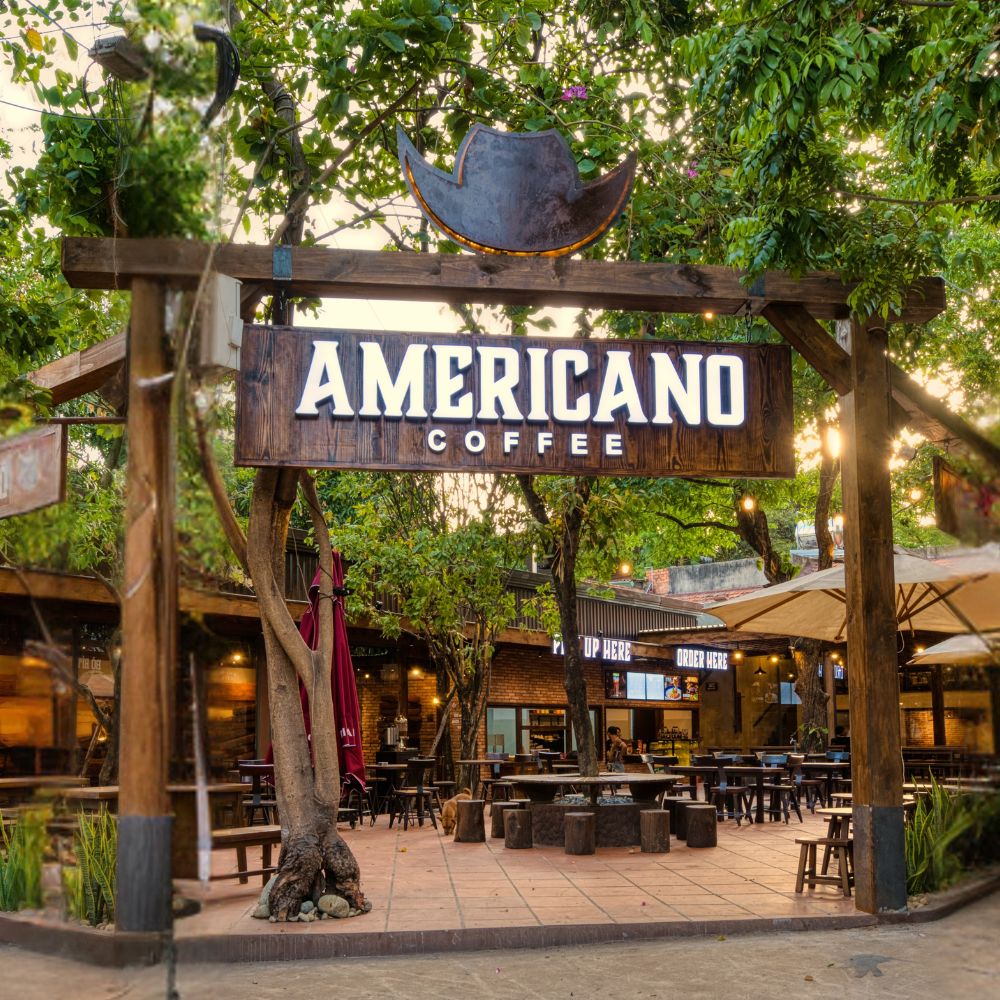 Americano có riêng concept trang trí kiểu cowboy Texas