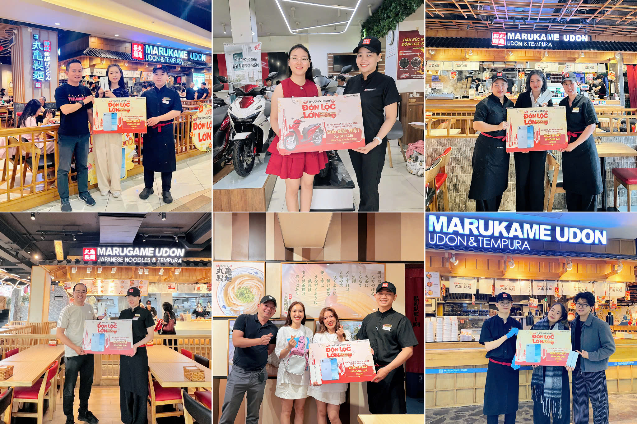 Khách hàng nhận thưởng từ chương trình "Thưởng Udon - Đón Lộc Lớn”