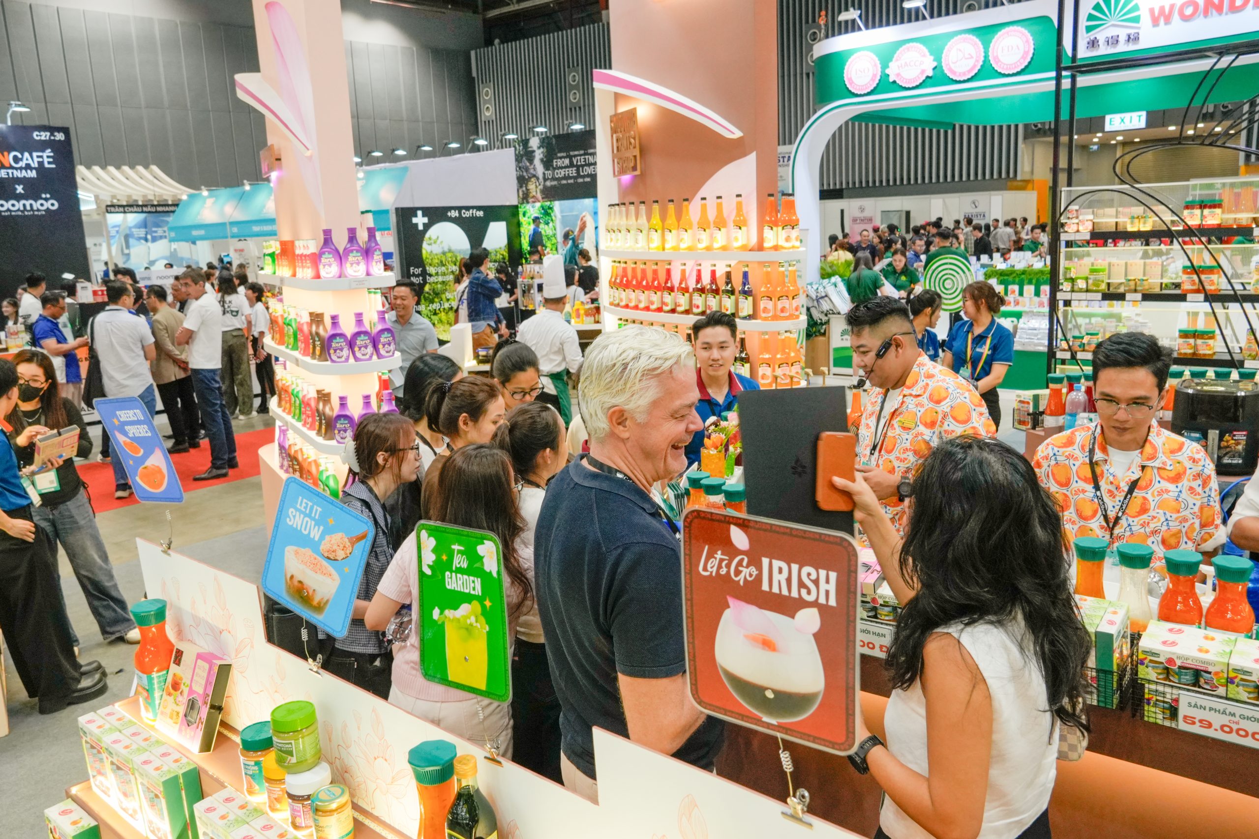 Hoạt động phong phú tại gian hàng như menu mẫu, chia sẻ công thức .... hữu ích